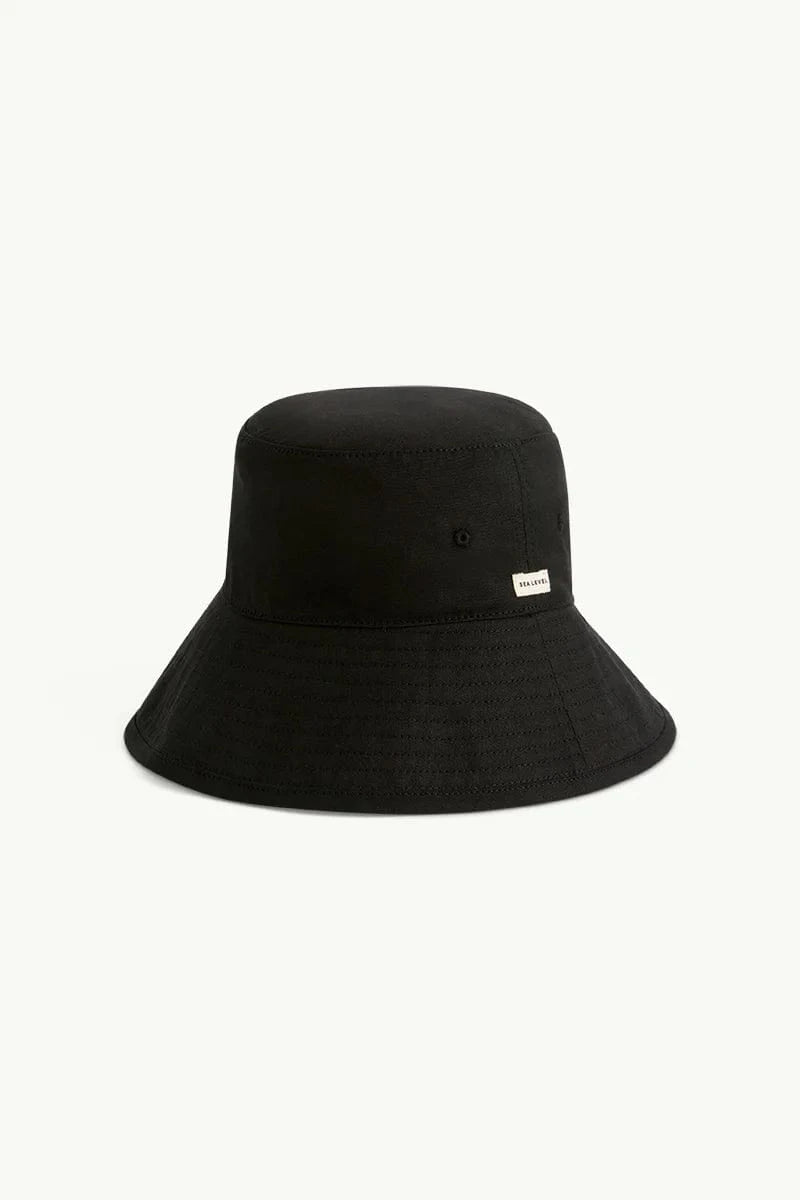Sea Level Sea Level Canvas Bucket Hat - Black SL8157AC Sea Level Canvas Bucket Hat - Black Splash Swimwear Hats O/S