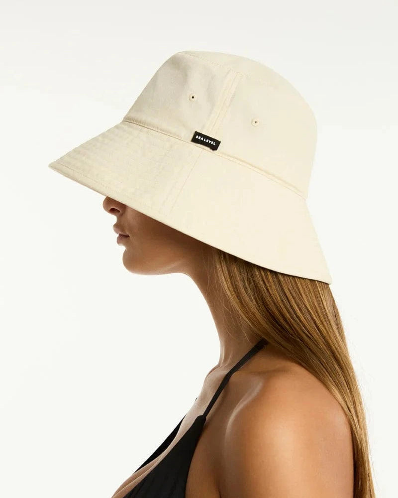 Sea Level Sea Level Canvas Bucket Hat - Ivory SL8157AC Sea Level Canvas Bucket Hat - Ivory Splash Swimwear Hats O/S