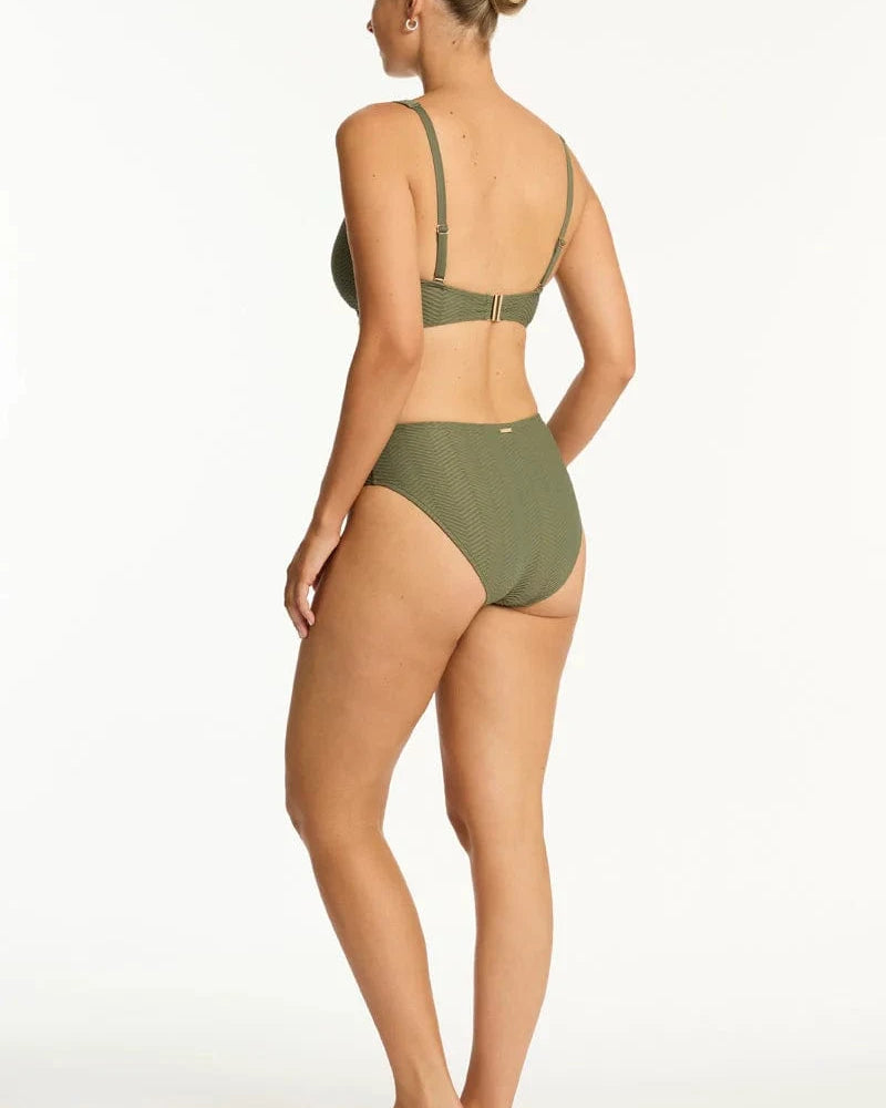 Sea Level Sea Level Caracus Cross Front Multifit Bra Top - Khaki Sea Level Caracus Cross Front Multifit Bra Top - Khaki Splash Swimwear Bikini Tops