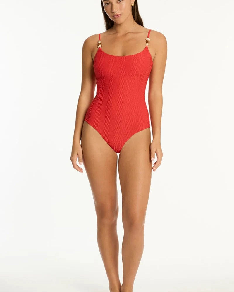 Sea Level Sea Level Caracus Scoop Neck One Piece - Spice Red Sea Level Caracus Scoop Neck One Piece - Spice Red Splash Swimwear One Pieces