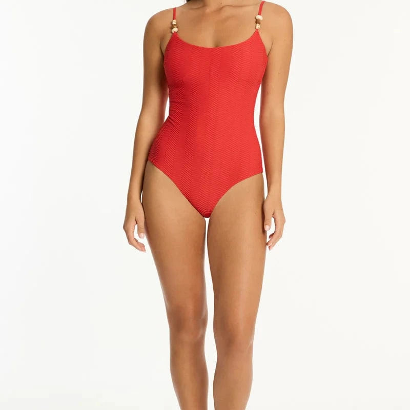 Sea Level Sea Level Caracus Scoop Neck One Piece - Spice Red Sea Level Caracus Scoop Neck One Piece - Spice Red Splash Swimwear One Pieces