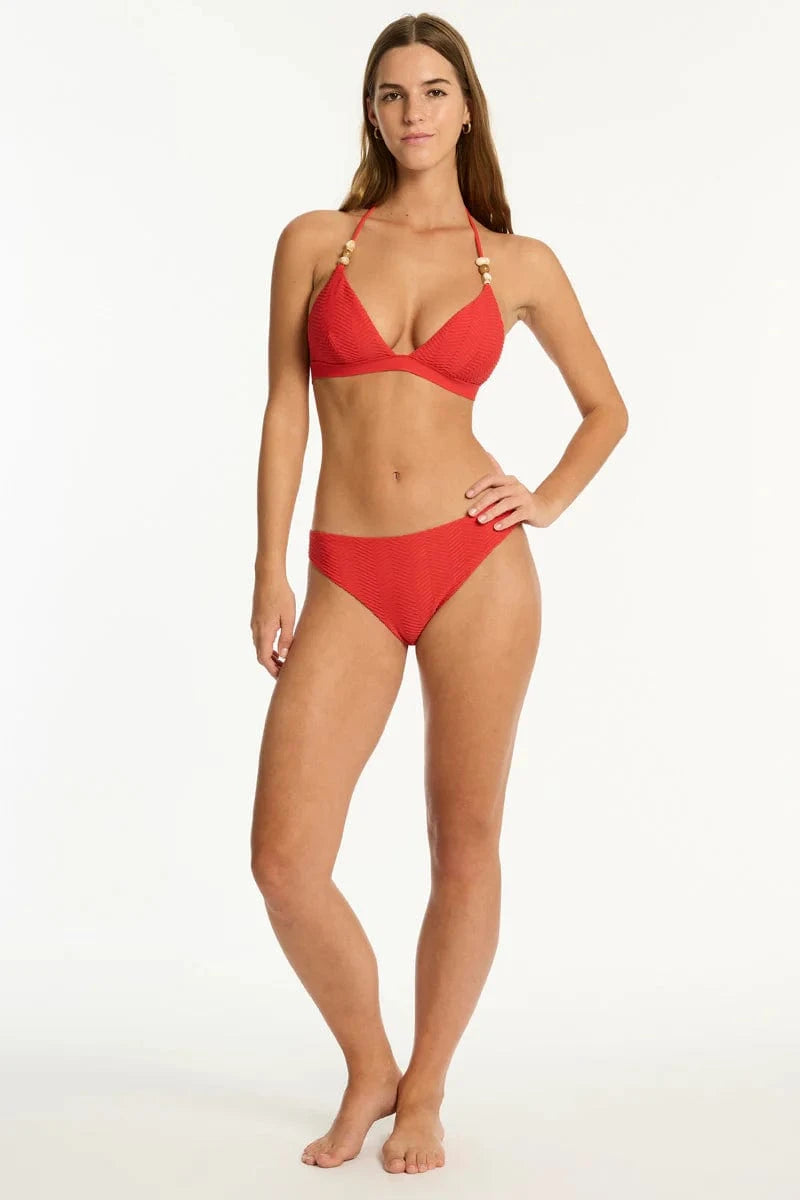 Sea Level Sea Level Caracus Tri Halter Top - Spice Red Sea Level Caracus Tri Halter Top - Spice Red Splash Swimwear Bikini Tops