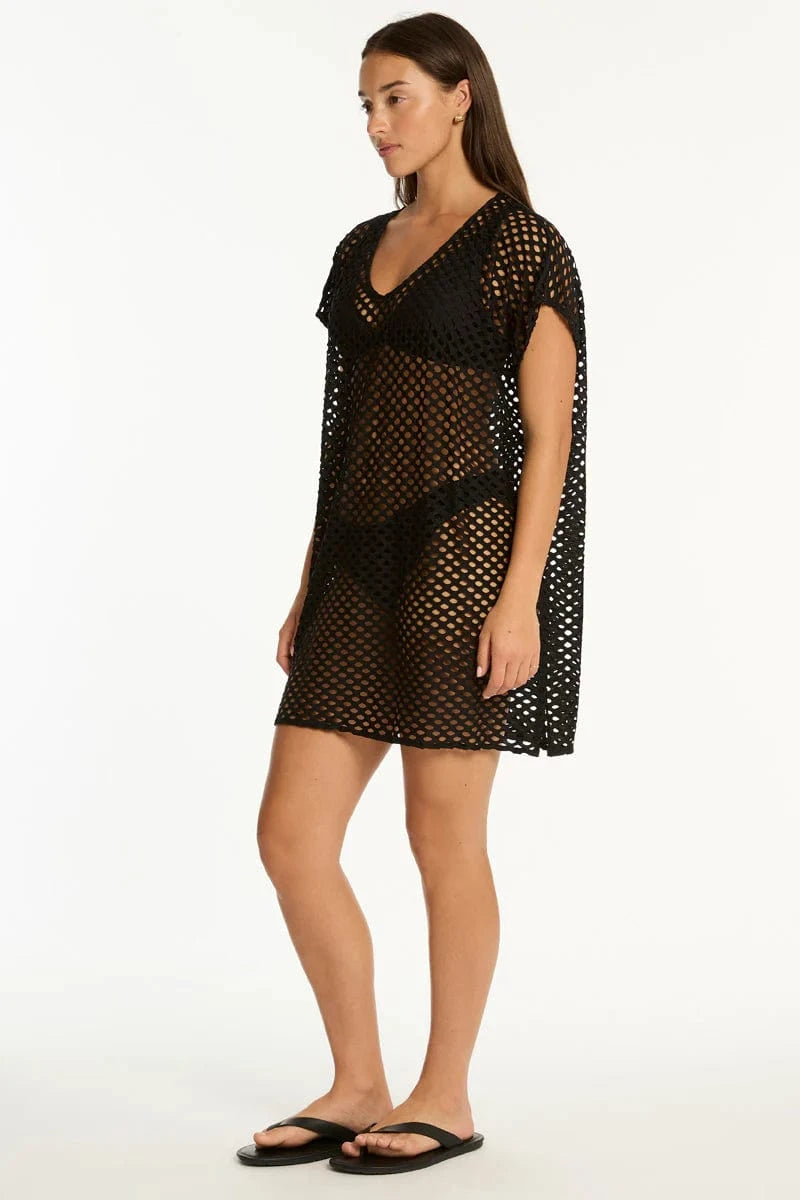 Sea Level Sea Level Castaway Kaftan - Black SL9023CY Sea Level Castaway Kaftan - Black Splash Swimwear O/S