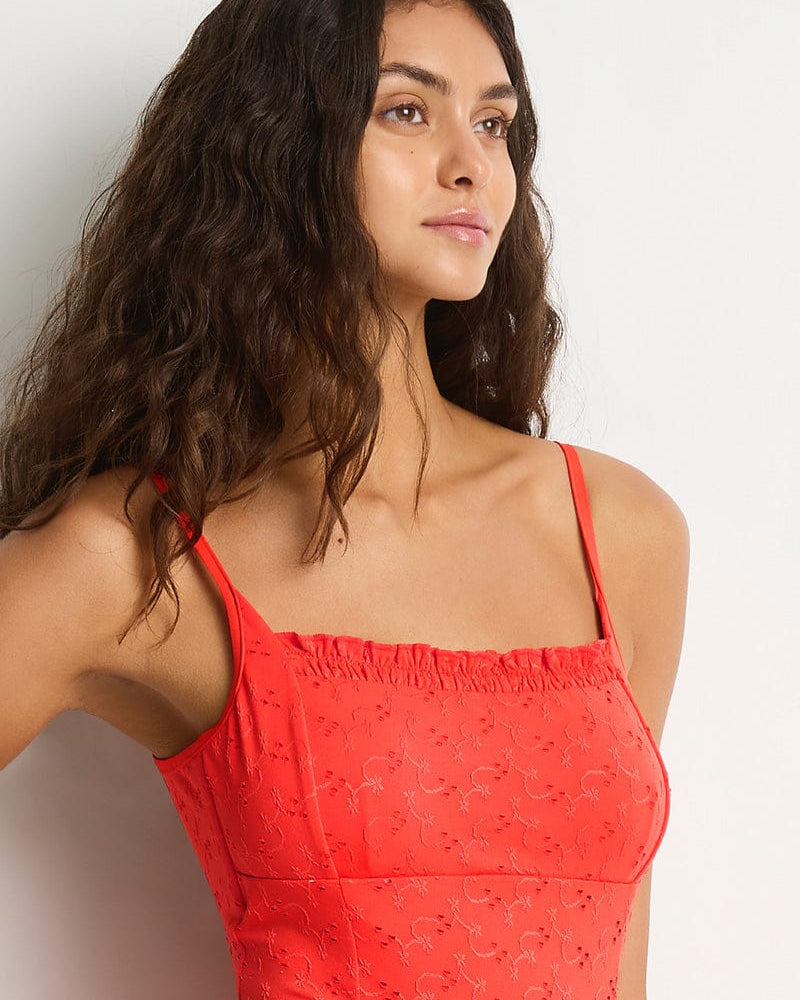 Sea Level Sea Level Celestia Frill Square Neck One Piece - Spice Sea Level Celestia Frill Square Neck One Piece - Spice Splash Swimwear One Piece Swimwear