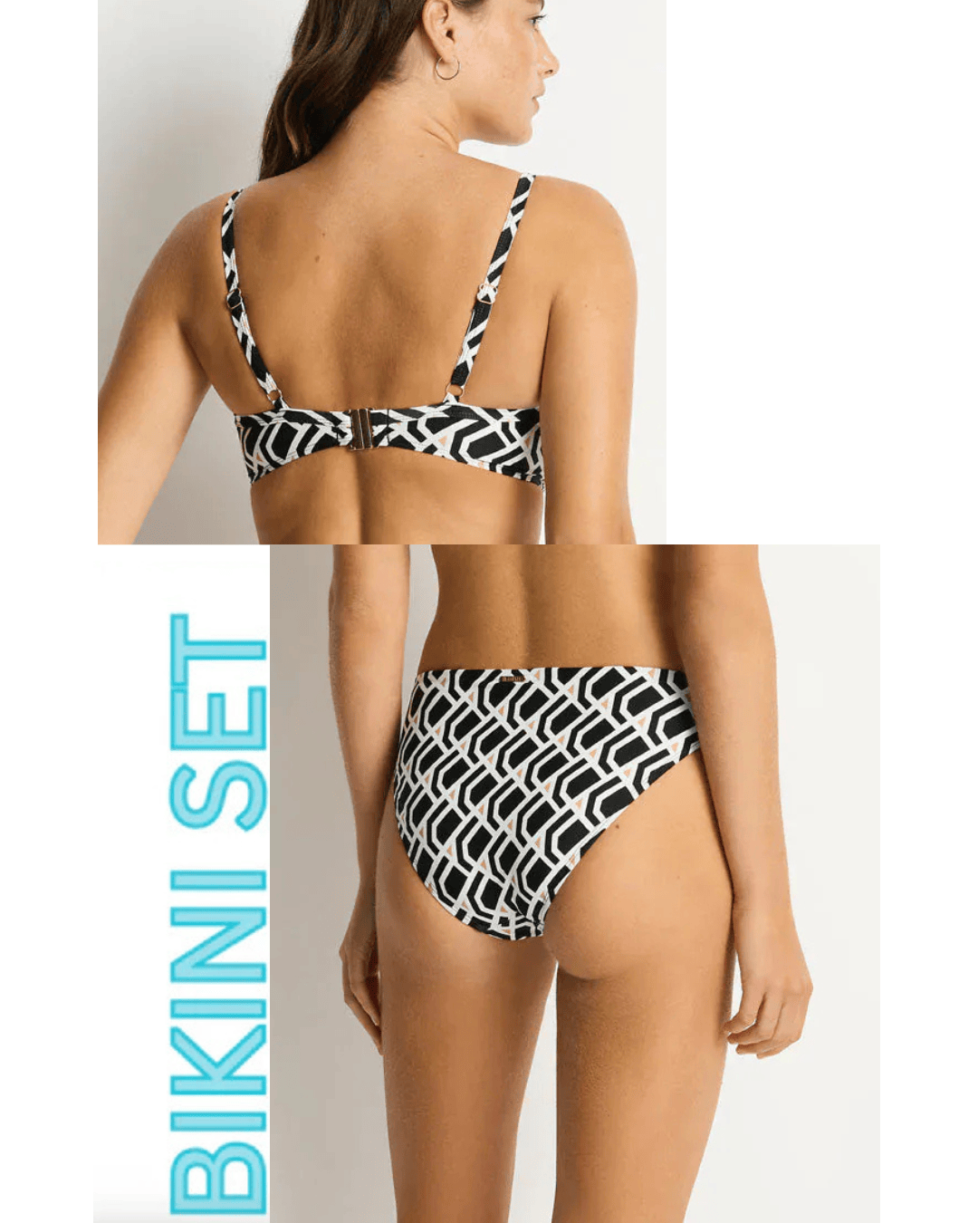 Sea Level Sea Level Costa Cross Front Bra Top & Sporty Mid Pant - Black Sea Level Costa Cross Front Bra Top & Sporty Mid Pant - Black Splash Swimwear Bikini Set AU10/US6