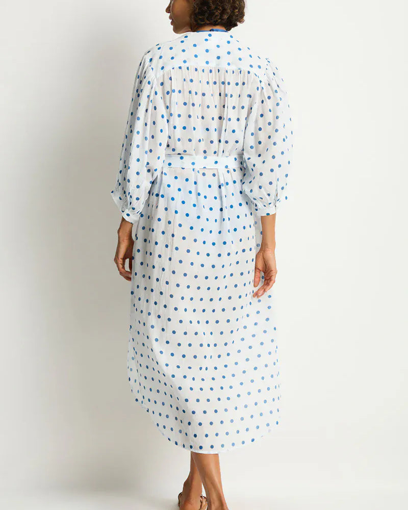 Sea Level Sea Level Dottie Boho Long Shirt Dress - Denim Blue Sea Level Dottie Boho Long Shirt Dress - Denim Blue Splash Swimwear Dress