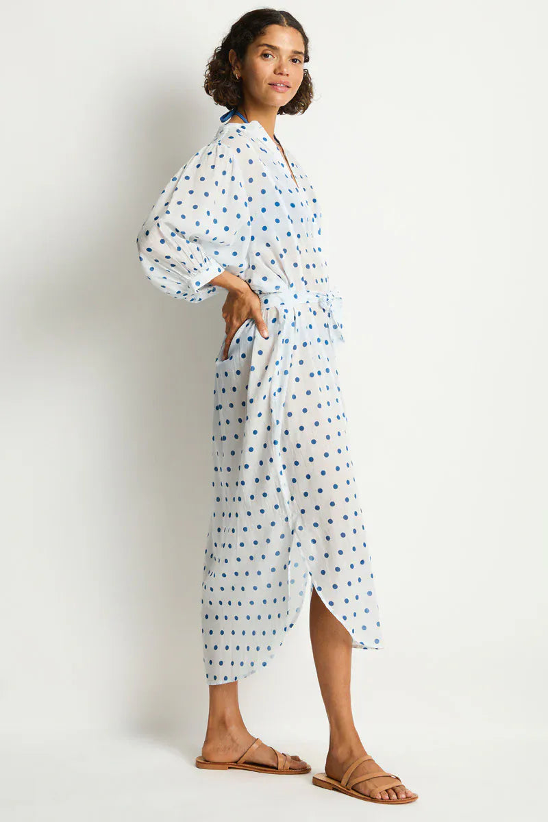 Sea Level Sea Level Dottie Boho Long Shirt Dress - Denim Blue Sea Level Dottie Boho Long Shirt Dress - Denim Blue Splash Swimwear Dress