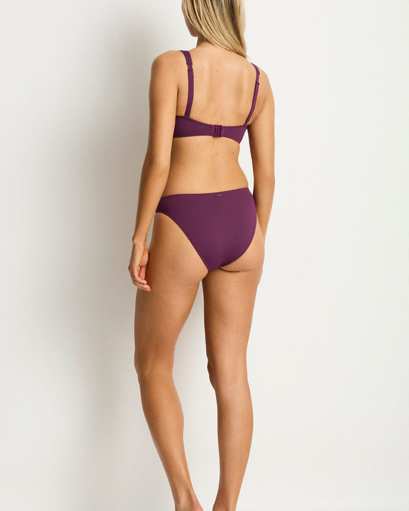 Sea Level Sea Level Eco Essentials Claret Essentials Edit Sporty Mid Pant - Claret Sea Level Eco Essentials Claret Essentials Edit Sporty Mid Pant - Claret Splash Swimwear Bikini Bottoms