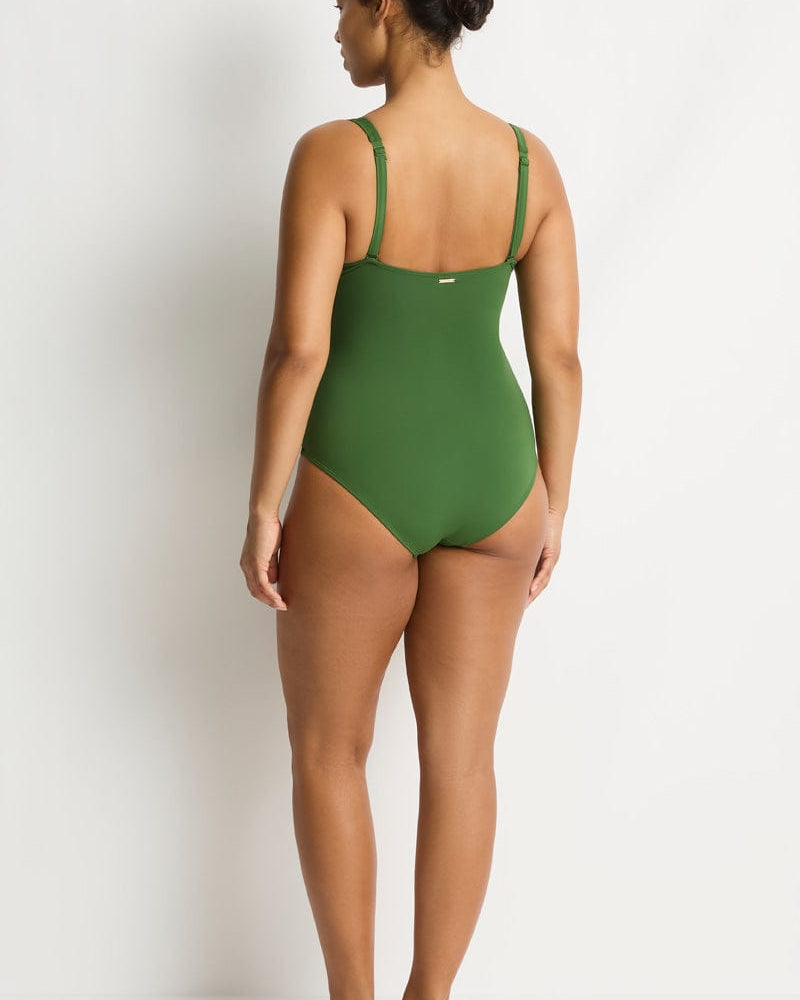 Sea Level Sea Level Essentials Edit Cross Front Multifit One Piece - Palm Sea Level Essentials Edit Cross Front Multifit One Piece - Palm Splash Swimwear One Piece