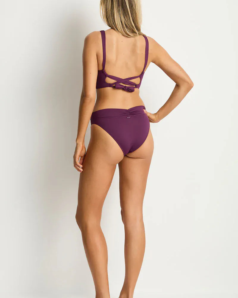 Sea Level Sea Level Essentials Edit V Front Mid Pant - Claret Sea Level Essentials Edit V Front Mid Pant - Claret Splash Swimwear Bikini Bottoms