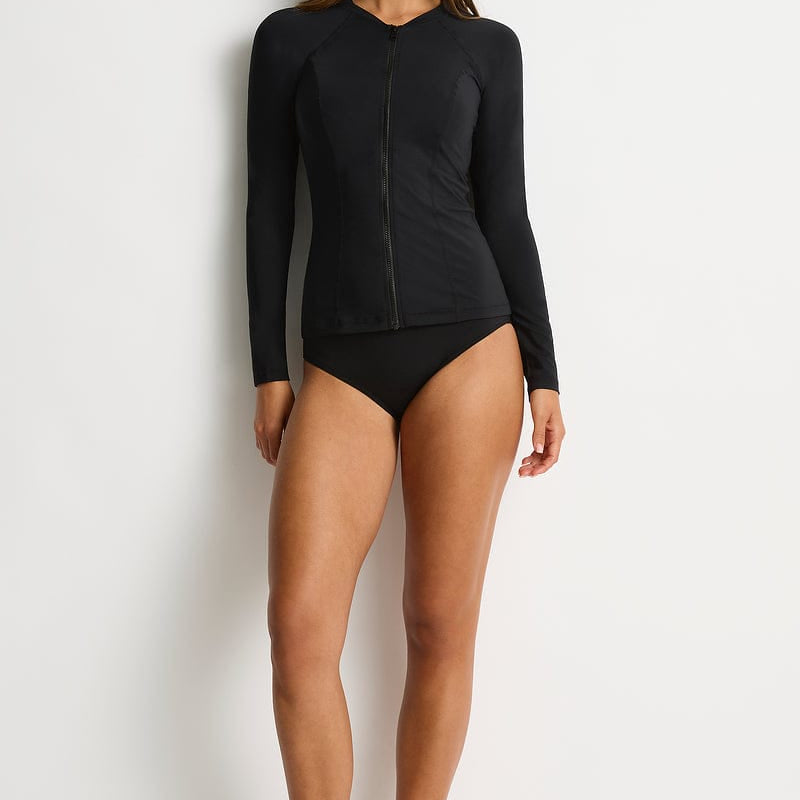 Sea Level Sea Level Essentials Long Sleeve Rash Vest SL5058ECO Sea Level Essentials Long Sleeve Rash Vest Splash Swimwear Rashies & Sunsuits Black / 8 9347760410047