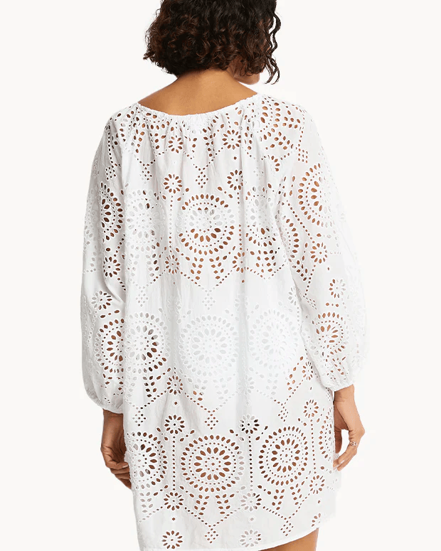 Sea Level Sea Level Ibiza Boho Short Dress - White Sea Level Ibiza Boho Short Dress - White Splash Swimwear