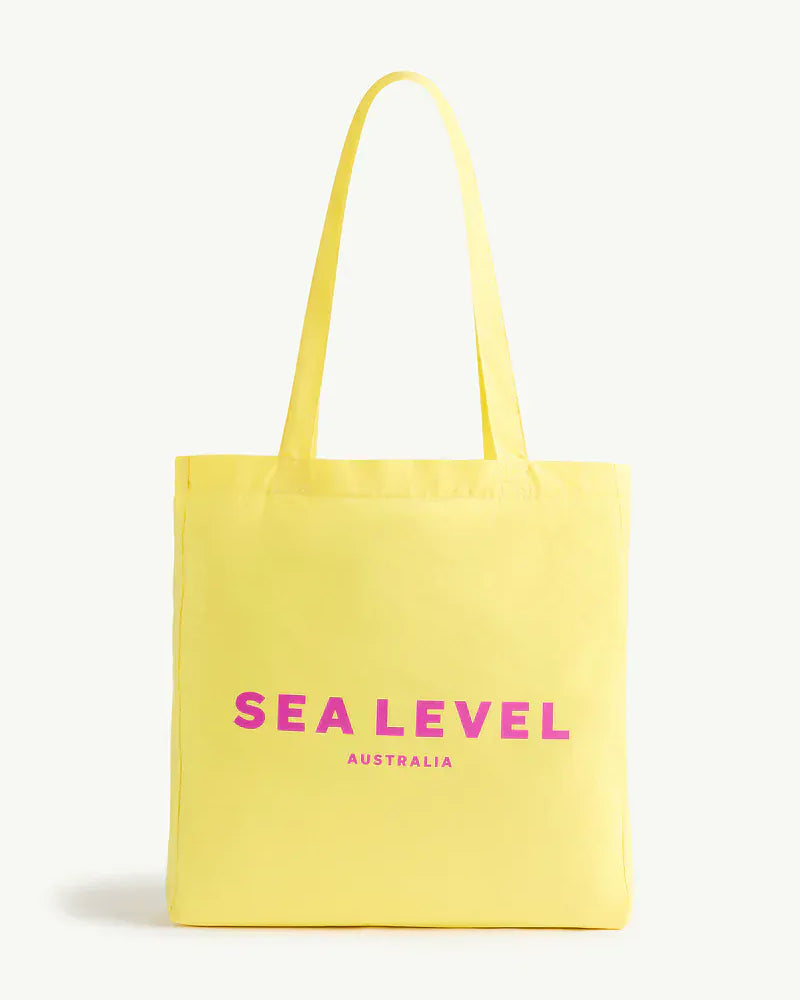 Sea Level Sea Level Logo Cotton Beach Tote Sea Level Logo Cotton Beach Tote Splash Swimwear