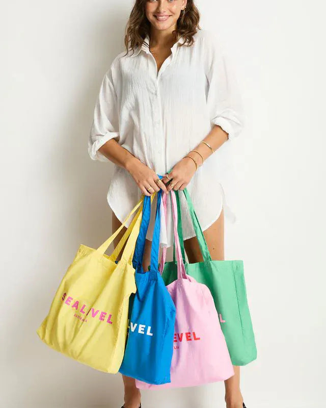 Sea Level Sea Level Logo Cotton Beach Tote Sea Level Logo Cotton Beach Tote Splash Swimwear