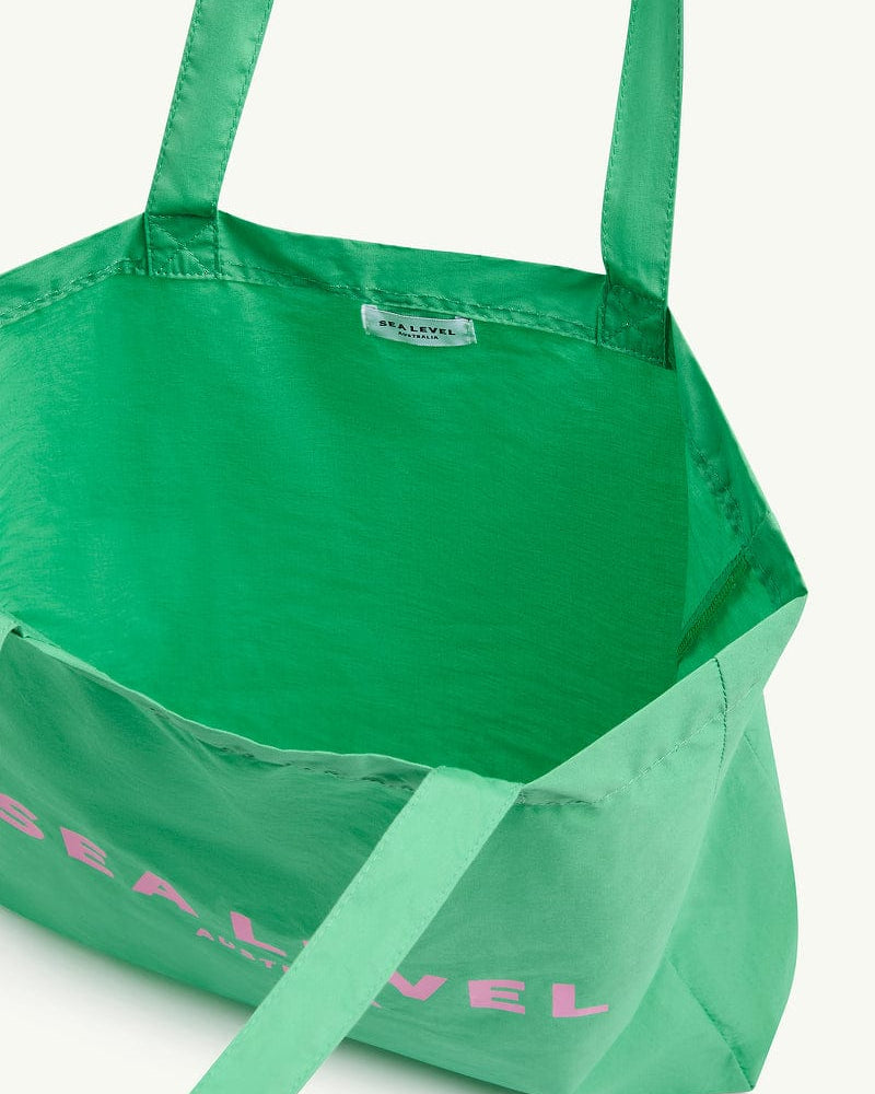 Sea Level Sea Level Logo Cotton Beach Tote SL8178AC Sea Level Logo Cotton Beach Tote Splash Swimwear Accessories OS / Kelly Green 9347760717580