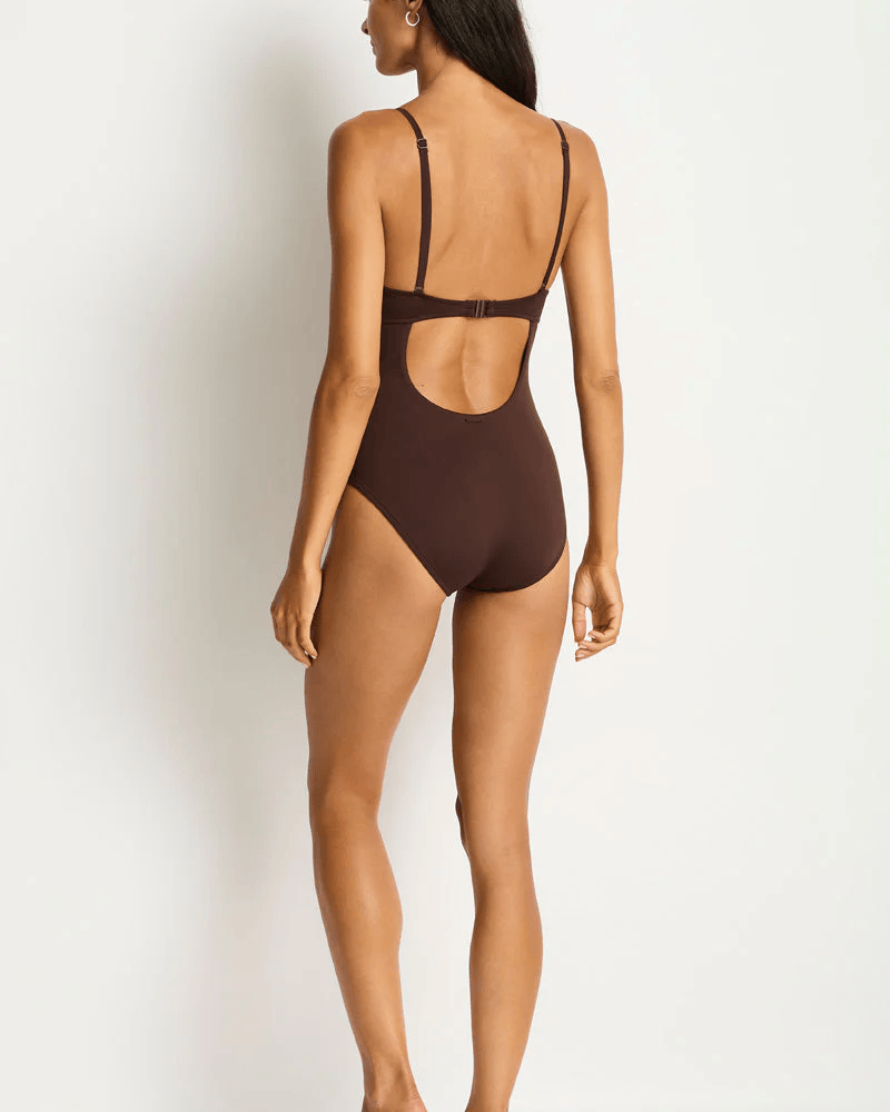 Sea Level Sea Level Mythos Balconette Bra One Piece - Cocoa Sea Level Mythos Balconette Bra One Piece - Cocoa Splash Swimwear