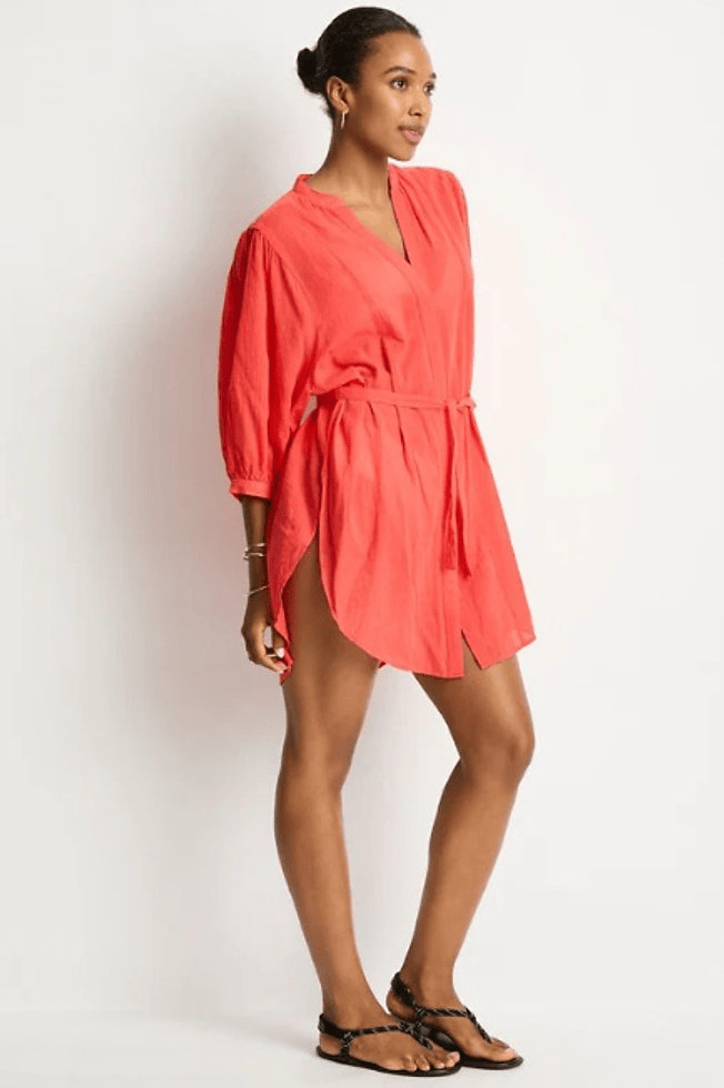 Sea Level Sea Level Salt Boho Shirt - Red Sea Level Salt Boho Shirt - Red Splash Swimwear Shirts