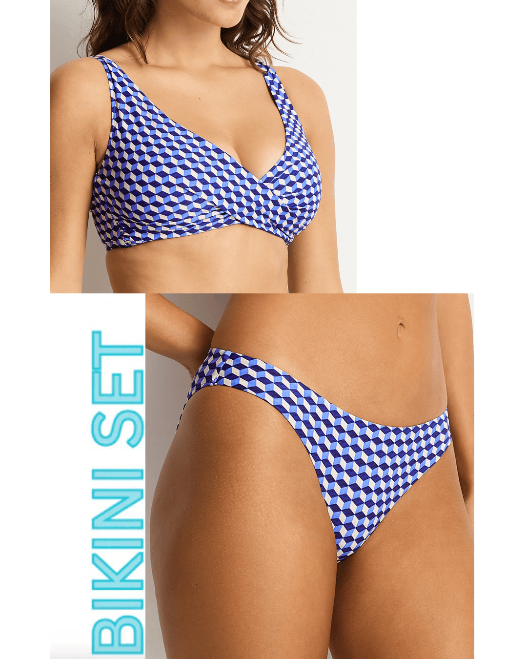 Sea Level Sea Level Solara Cross Front Multifit Bra Top & Sporty Mid Bikini Pant Sea Level Solara Cross Front Multifit Bra Top & Sporty Mid Bikini Pant Splash Swimwear Bikini Set