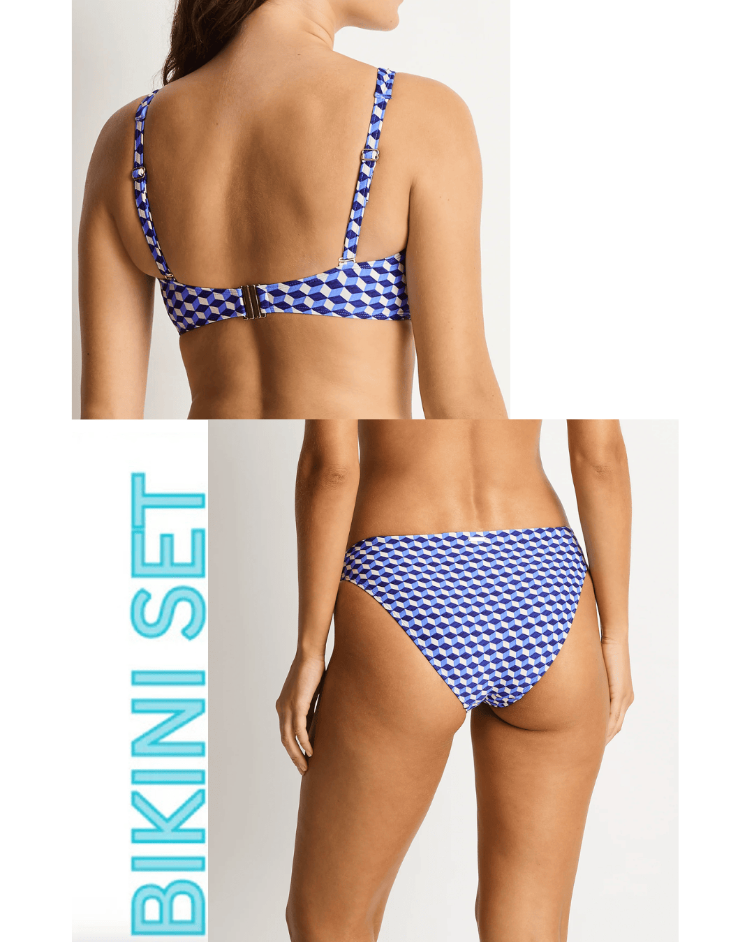 Sea Level Sea Level Solara Cross Front Multifit Bra Top & Sporty Mid Bikini Pant Sea Level Solara Cross Front Multifit Bra Top & Sporty Mid Bikini Pant Splash Swimwear Bikini Set