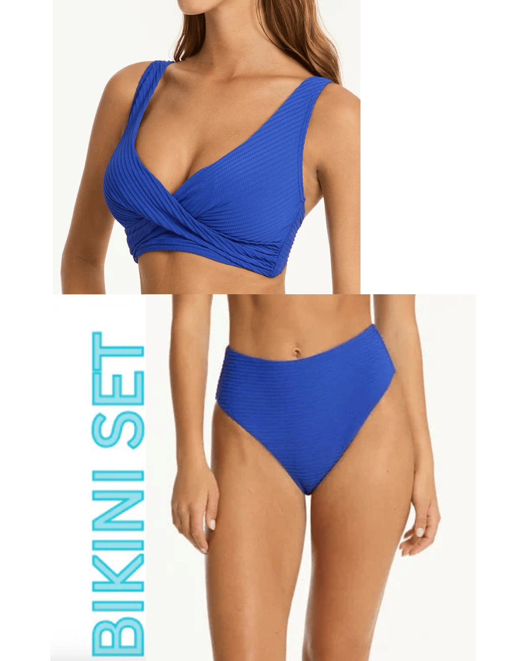 Sea Level Sea Level Spinnaker Cross Front Multifit Top & Retro High Waist Pant Sea Level Spinnaker Cross Front Multifit Top & Retro High Waist Pant Splash Swimwear Bikini Set AU10/US6 / Cobalt Blue