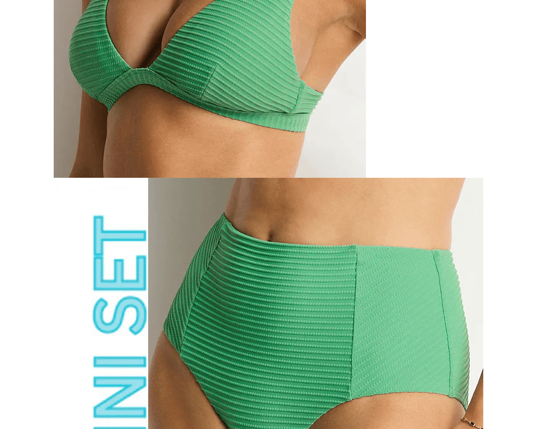 Sea Level Sea Level Spinnaker Longline Bralette & Panelled High Waist Pant Sea Level Spinnaker Longline Bralette & Panelled High Waist Pant Splash Swimwear Bikini Set AU14/US10 / Moss 1000032040