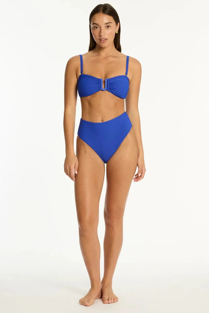 Sea Level Sea Level Spinnaker Retro High Waist Pant - Cobalt Sea Level Spinnaker Retro High Waist Pant - Cobalt Splash Swimwear Bikini Bottoms