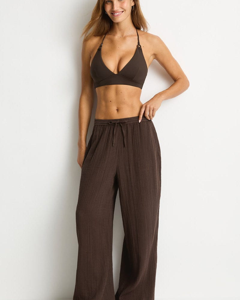 Sea Level Sea Level Sunset Beach Pant - Espresso Sea Level Sunset Beach Pant - Espresso Splash Swimwear Pants