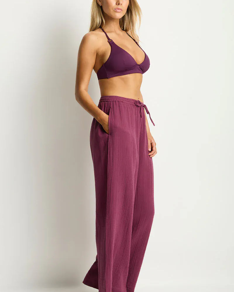 Sea Level Sea Level Sunset Beach Pant -Merlot Sea Level Sunset Beach Pant -Merlot Splash Swimwear Pants