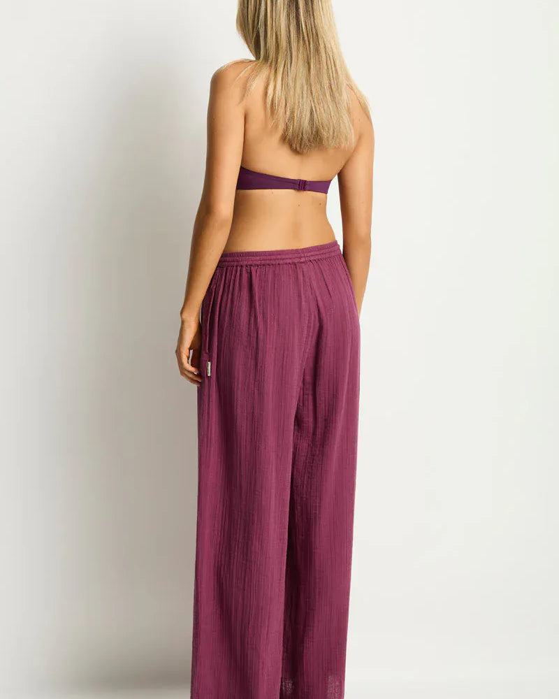 Sea Level Sea Level Sunset Beach Pant -Merlot Sea Level Sunset Beach Pant -Merlot Splash Swimwear Pants