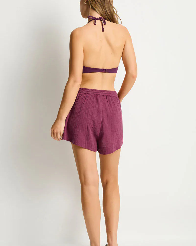 Sea Level Sea Level Sunset Beach Short - Merlot Sea Level Sunset Beach Short - Merlot Splash Swimwear Womens Shorts