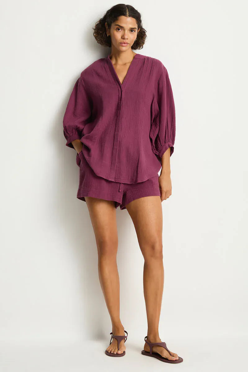 Sea Level Sea Level Sunset Beach Short - Merlot Sea Level Sunset Beach Short - Merlot Splash Swimwear Womens Shorts