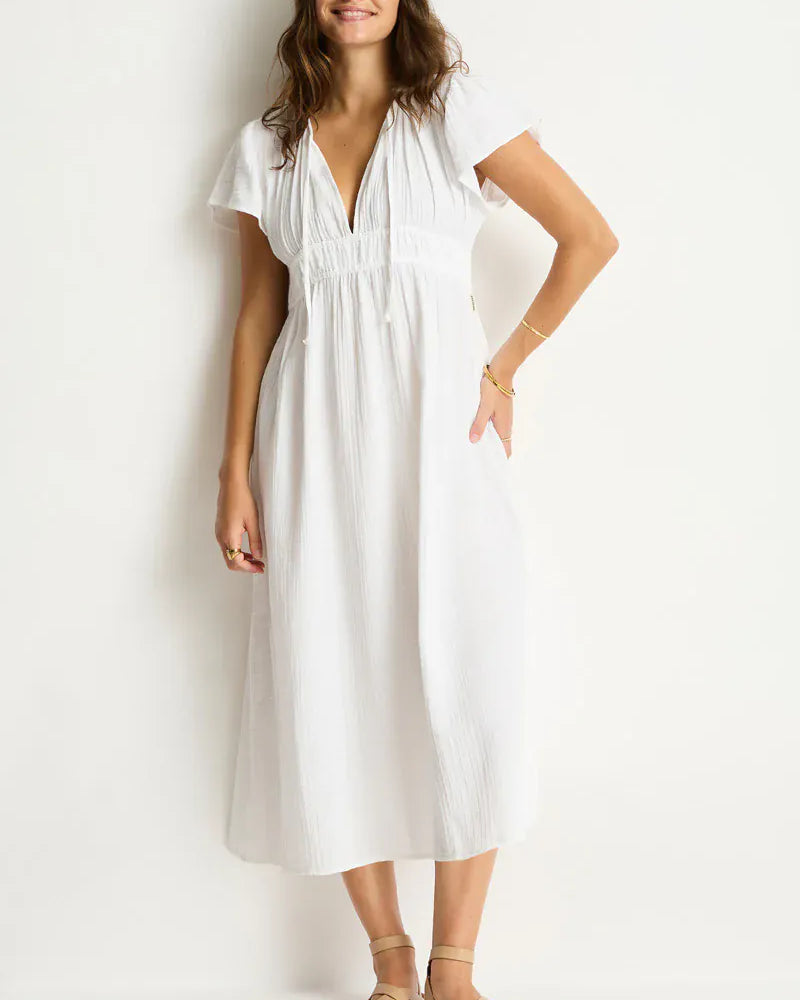 Sea Level Sea Level Sunset Maxi Day Dress - White Sea Level Sunset Maxi Day Dress - White Splash Swimwear Dress