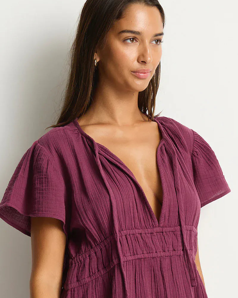 Sea Level Sea Level Sunset Short Daydress - Merlot Sea Level Sunset Short Daydress - Merlot Splash Swimwear Dresses