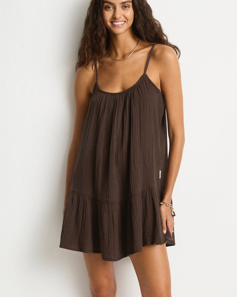 Sea Level Sea Level Sunset Short Sundress - Espresso Sea Level Sunset Short Sundress - Espresso Splash Swimwear Dresses