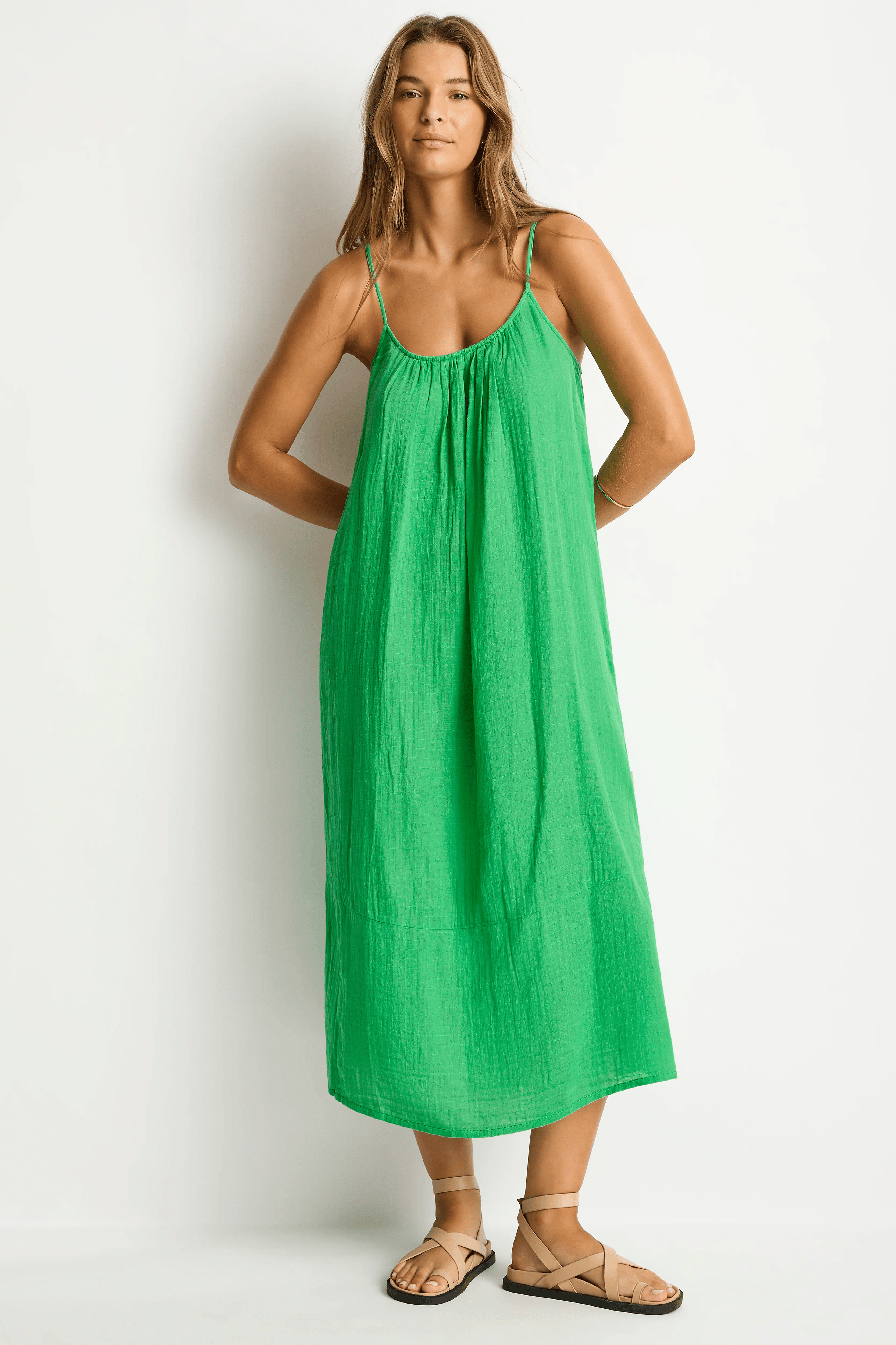 Sea Level Sea Level Sunset Tie Back Sundress - Kelly Green Sea Level Sunset Tie Back Sundress - Kelly Green Splash Swimwear