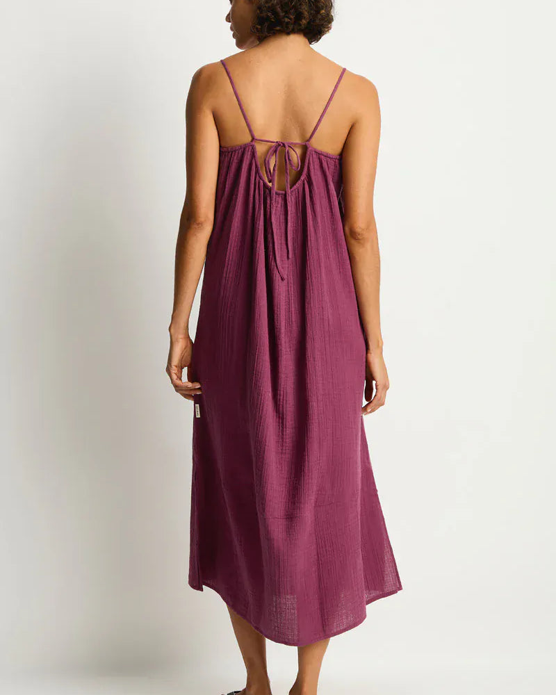 Sea Level Sea Level Sunset Tie Back Sundress - Merlot Sea Level Sunset Tie Back Sundress - Merlot Splash Swimwear Dress