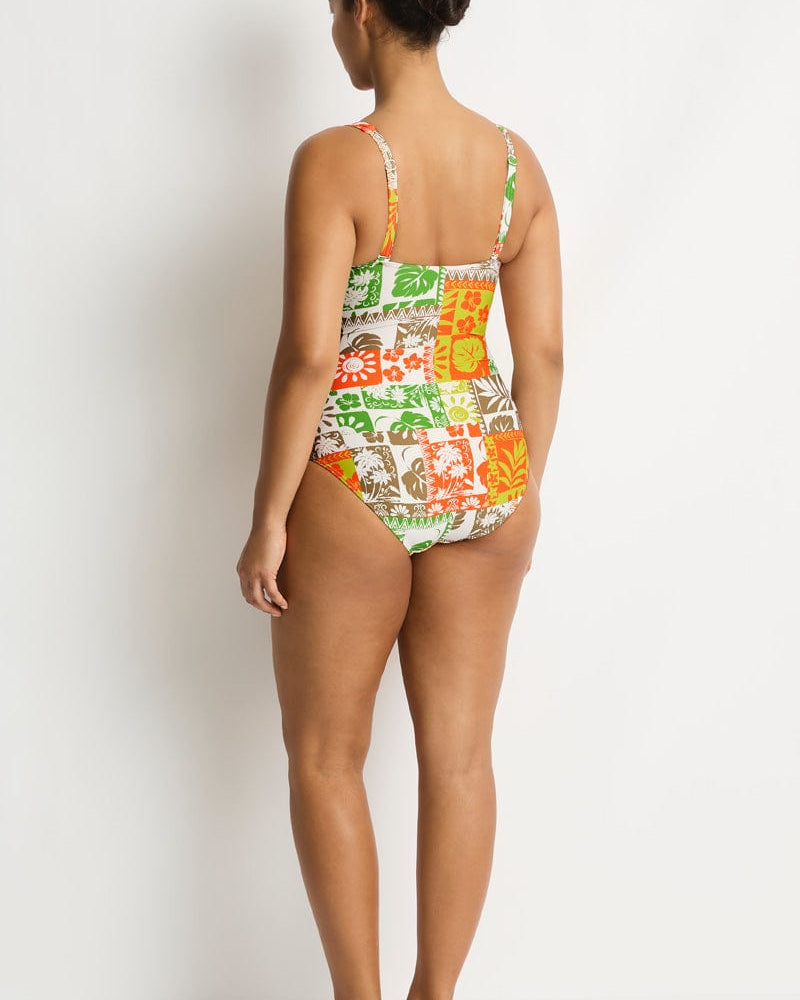 Sea Level Sea Level Tavana Cross Front Multifit One Piece - Palm Sea Level Tavana Cross Front Multifit One Piece - Palm Splash Swimwear One Piece Swimwear