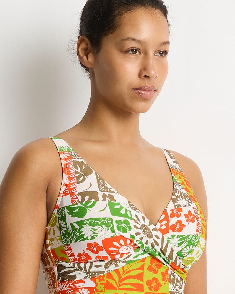 Sea Level Sea Level Tavana Cross Front Multifit One Piece - Palm Sea Level Tavana Cross Front Multifit One Piece - Palm Splash Swimwear One Piece Swimwear