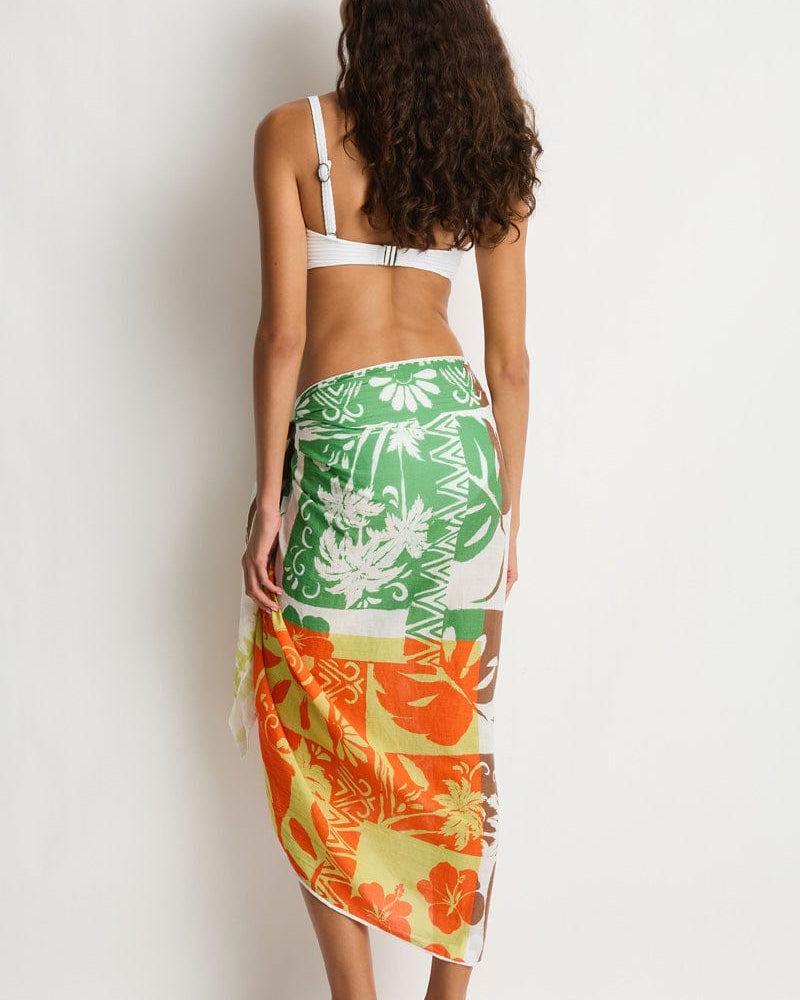Sea Level Sea Level Tavana Long Sarong - Palm SL9157TA-OS Sea Level Tavana Long Sarong - Palm Splash Swimwear Sarongs O/S 9362733011274