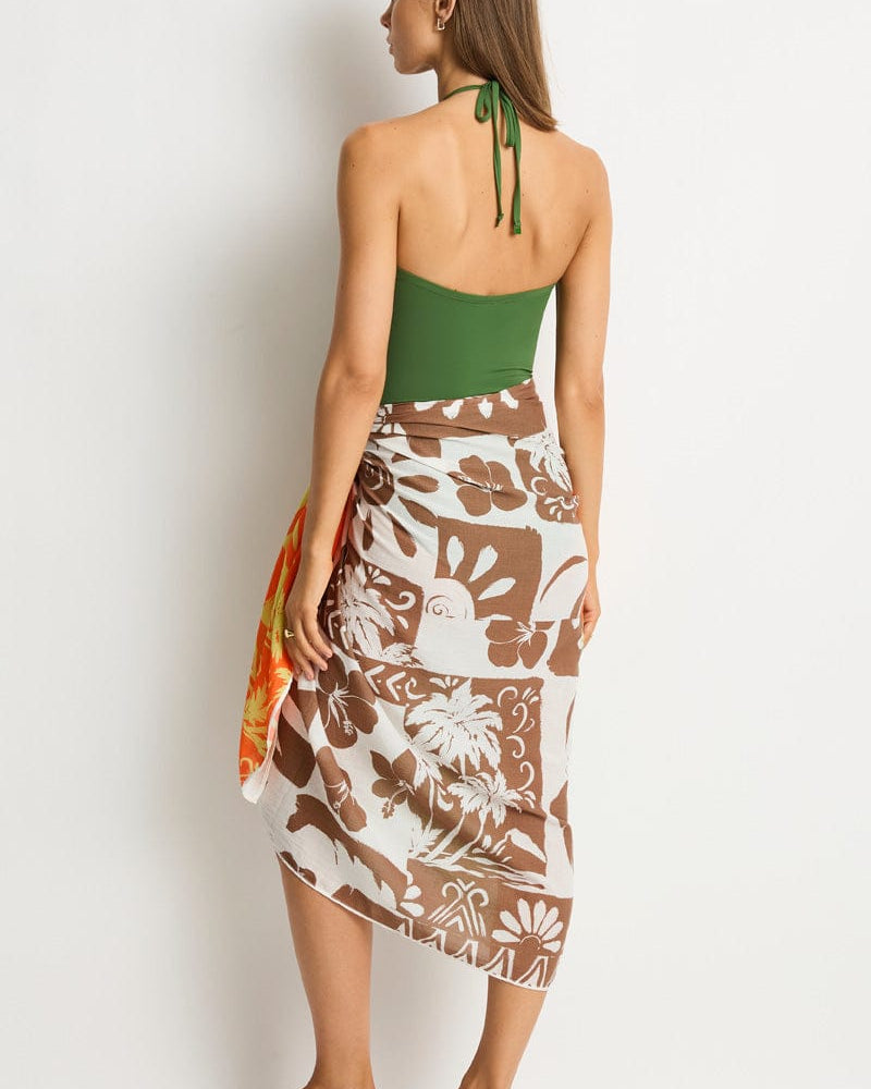 Sea Level Sea Level Tavana Long Sarong - Palm SL9157TA-OS Sea Level Tavana Long Sarong - Palm Splash Swimwear Sarongs O/S 9362733011274