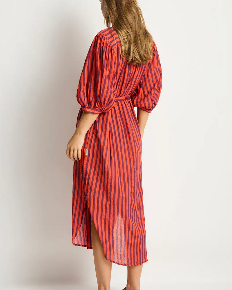 Sea Level Sea Level Vacay Boho Long Shirt Dress - Spice Red Sea Level Vacay Boho Long Shirt Dress - Spice Red Splash Swimwear Dress