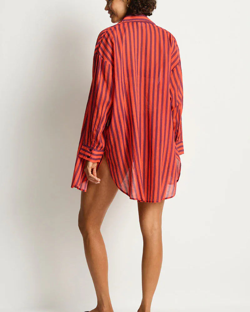 Sea Level Sea Level Vacay Cruise Shirt - Spice Red Sea Level Vacay Cruise Shirt - Spice Red Splash Swimwear Clothing Top