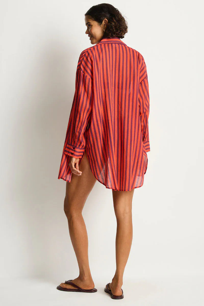 Sea Level Sea Level Vacay Cruise Shirt - Spice Red Sea Level Vacay Cruise Shirt - Spice Red Splash Swimwear Clothing Top