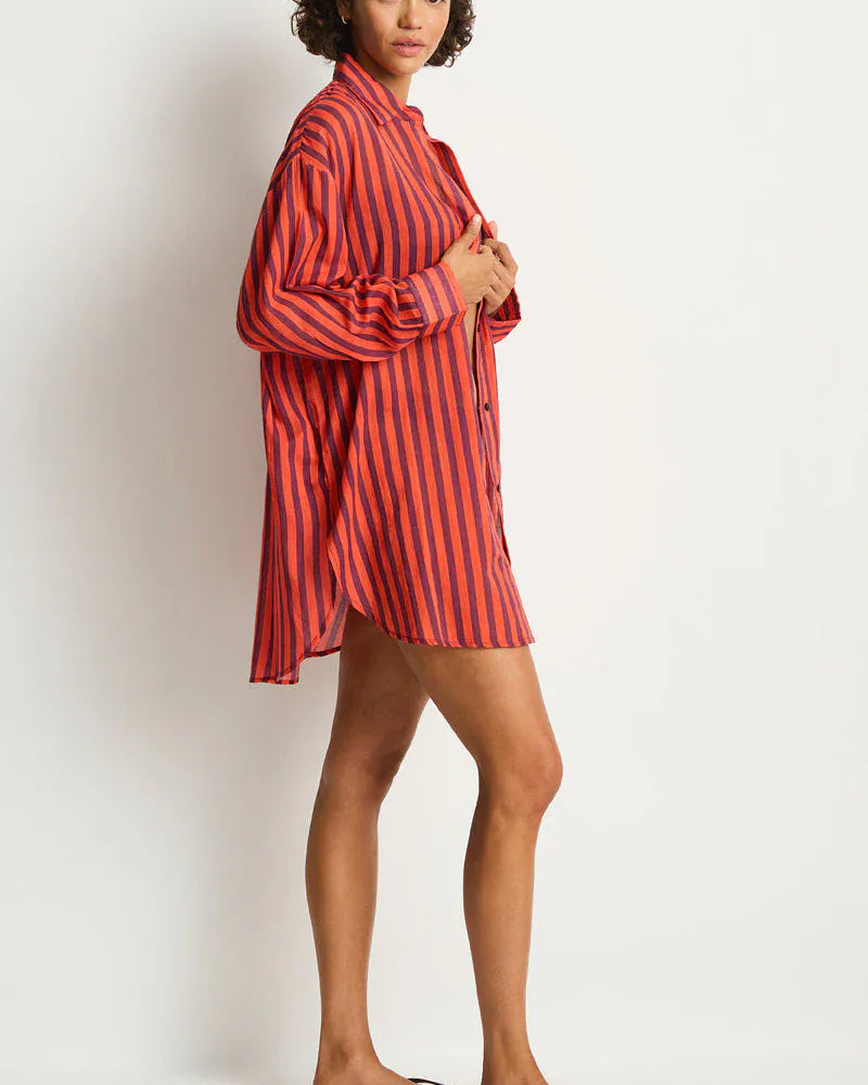 Sea Level Sea Level Vacay Cruise Shirt - Spice Red Sea Level Vacay Cruise Shirt - Spice Red Splash Swimwear Clothing Top