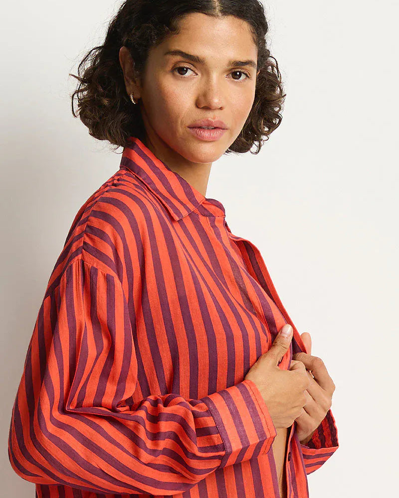 Sea Level Sea Level Vacay Cruise Shirt - Spice Red Sea Level Vacay Cruise Shirt - Spice Red Splash Swimwear Clothing Top