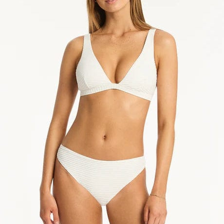 Sea Level Cheeky Bikini Bottoms SL4494SP White / AU8/US4 Spinnaker Regular Cheeky Pant