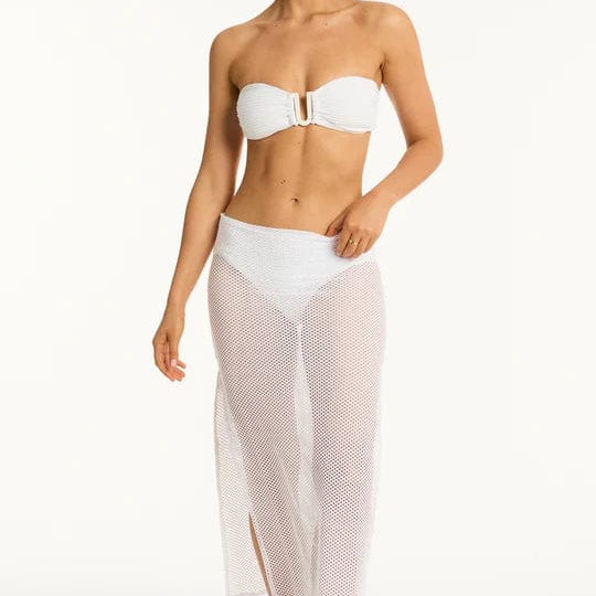 Sea Level Surf Mesh Long Skirt SL9007SM Splash Swimwear S / White 9347760605450