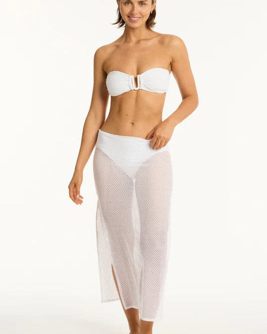 Sea Level Surf Mesh Long Skirt SL9007SM Splash Swimwear S / White 9347760605450