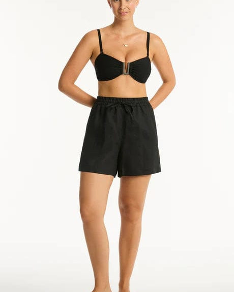 Sea Level Clothing SL9057TL Black / XS Tidal Linen Boardwalk Short