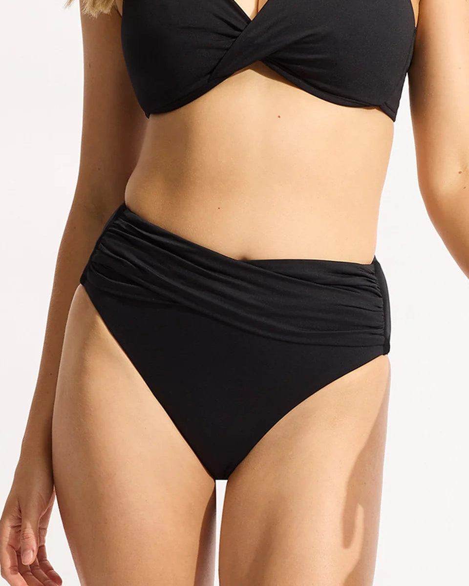 Seafolly Collective High Waist Wrap Front SeafollyCollective High Waist Wrap Front Splash Swimwear Bikini Bottoms